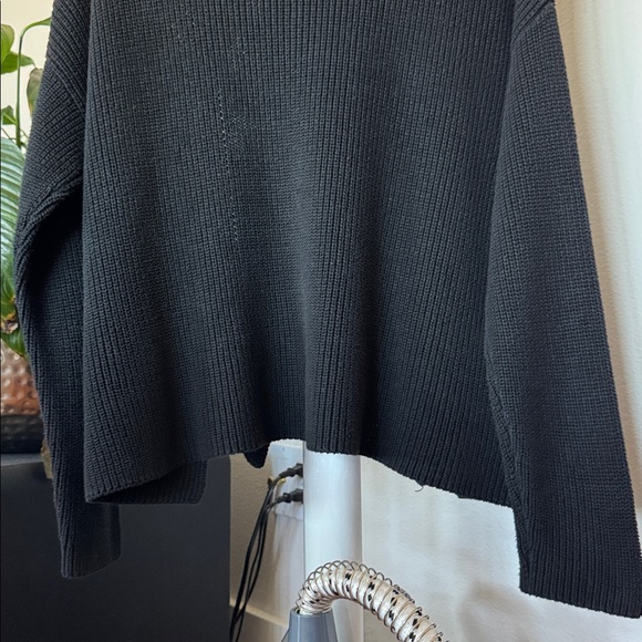 525 America Black Knit Crewneck Sweater Sz M Cotton - Picture 11 of 11